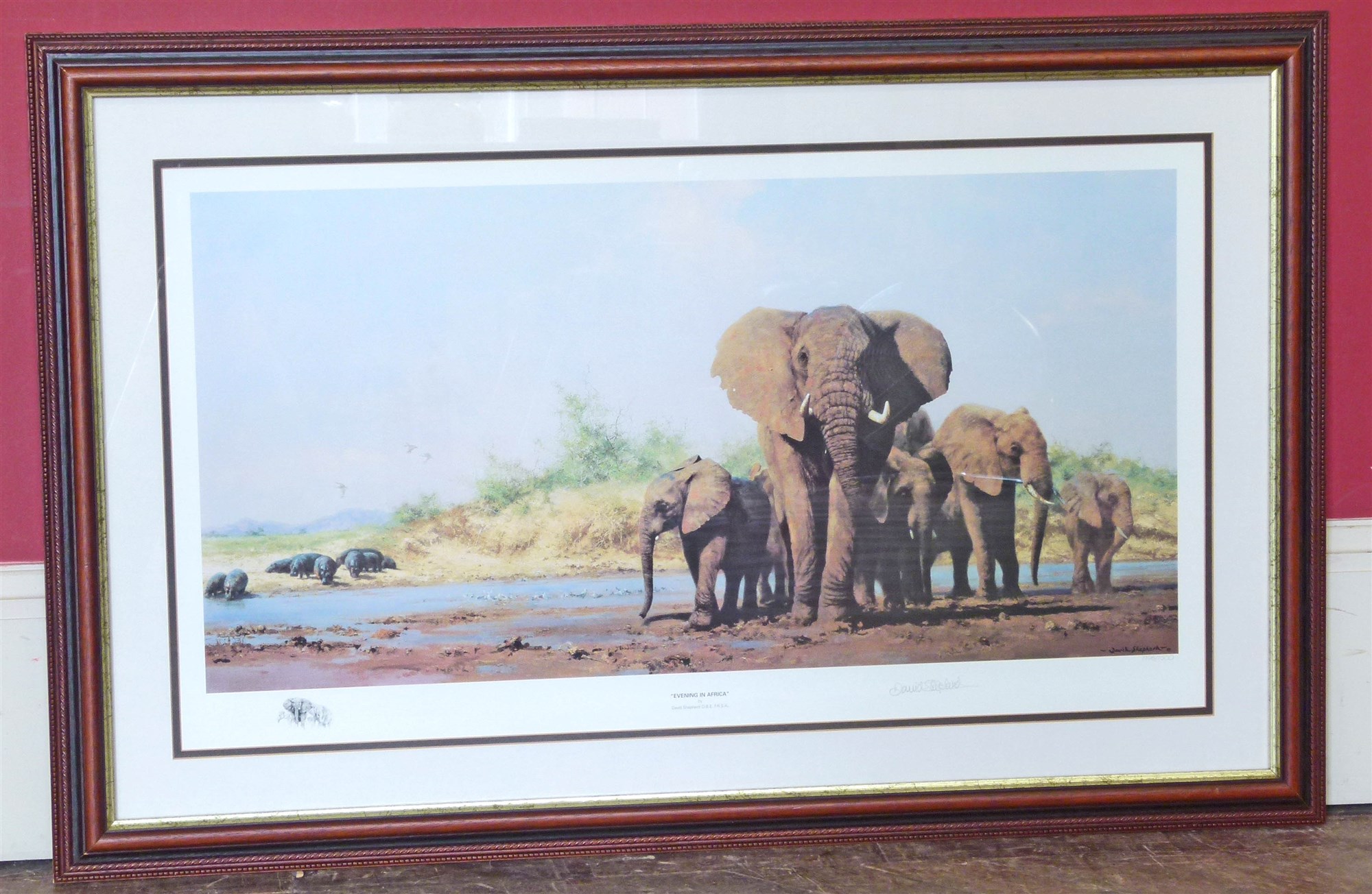 After David Shepherd-"Evening In Africa"-Signed limited edition print Condition reports are not