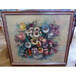 Large floral still life oil painting. Condition reports cannot be done for our Interiors sales.