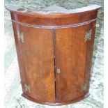 Small reproduction mahogany bow-fronted corner cupboard. Condition reports are not available for