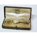 9ct gold vintage ladies' wristwatch on expanding strap Condition reports are not available for