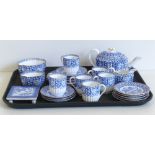 Spode blue patterned aesthetic tea/coffee service Condition reports are not available for this