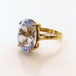 Blue Topaz set in 18ct gold ring Condition reports are not available for this sale.