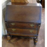 Early 20th century oak bureau. Condition reports are not available for this sale.