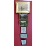 J Benson, 19th century maritime watercolour together with two oil paintings by Willis Price and