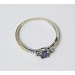 9ct white gold tanzanite ring. Condition reports are not available for this sale.