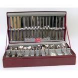 Eight place stainless steel boxed set of cutlery by House of Fraser. Condition reports are not