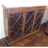 Reproduction mahogany three door glazed bookcase Condition reports are not available for this sale.