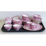 Spode primrose pink patterned tea service Condition reports are not available for this sale.