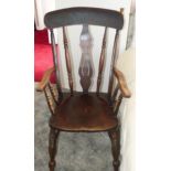 Victorian farmhouse chair. Condition reports are not available for this sale.