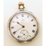 Silver "Astral" Coventry pocket watch, marks for Birmingham 1912, Dennison, complete with box.
