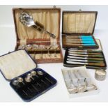Five boxes assorted silver plated/EPNS cutlery Condition reports are not available for this sale.