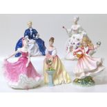 Five Royal Doulton figures: Alexandra, Diana, Daddy's Joy, Olivia and Laurianne Condition reports