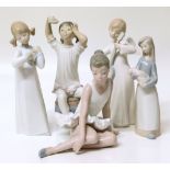 Five Lladro figures Condition reports are not available for this sale.