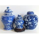 Three Chinese blue and white vases Condition reports are not available for this sale.