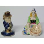 Pottery figure of Disraeli named Beaconsfield also a Brannam figure signed K.J. Willis Condition