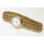 Ladies 9ct gold Marvin wristwatch on 9ct gold strap Condition reports are not available for this