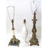 Three table lamps. Condition reports are not available for this sale.