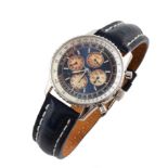 Rare Limited Edition Breitling platinum Navitimer , wristwatch marked to dial and reverse with no.