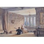 Joseph Nash O.W.S. (1809-1878), "Haddon Hall, Derbyshire - Bay Window in Dining Room", unsigned,