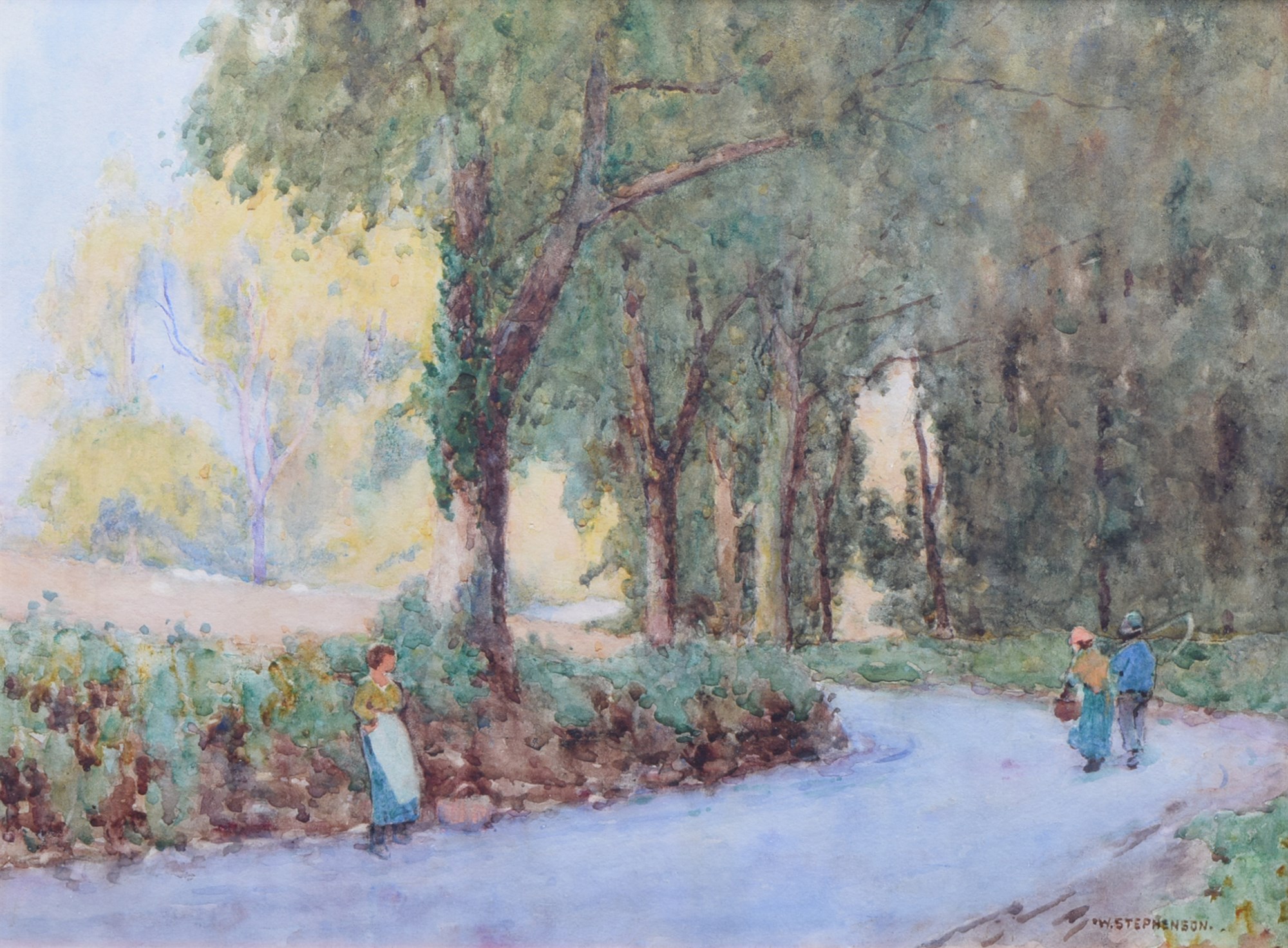 Willie Stephenson R.C.A. (1857-1938), "Evening Glow, Gloddaeth Road near Llandudno", signed,
