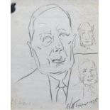 William Turner F.R.S.A., R.Cam.A. (1920-2013), Portrait studies of L.S. Lowry, signed and dated