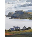 David Barnes (1943-), "Eventide, Penmaen Head", signed and titled on verso, oil on board, 39.5 x