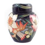 Moorcroft Golden Jubilee 2001 Ginger Jar, after Rachel Bishop, with miss matching box, 15cm high For