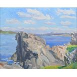 Estella Frances Solomons H.R.H.A. (1882-1968), "Rocks and Sea, Co. Donegal", initialled, titled on