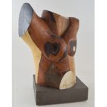 Geoffrey Key (1941-), Torso, signed and dated '91 on base, wooden painted sculpture, height 47cm,
