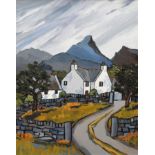 David Barnes (1943-), "Snowdonian Farm", signed on verso, oil on board, 50 x 39.5cm, 19.75 x 15.5in.