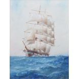 William Minshall Birchall (1884-1941), "A ship of other days", signed and dated 1925, watercolour,