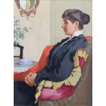 Pierre Adolphe Valette (1876-1942), Portrait of a seated lady, signed and dated 1921, oil on