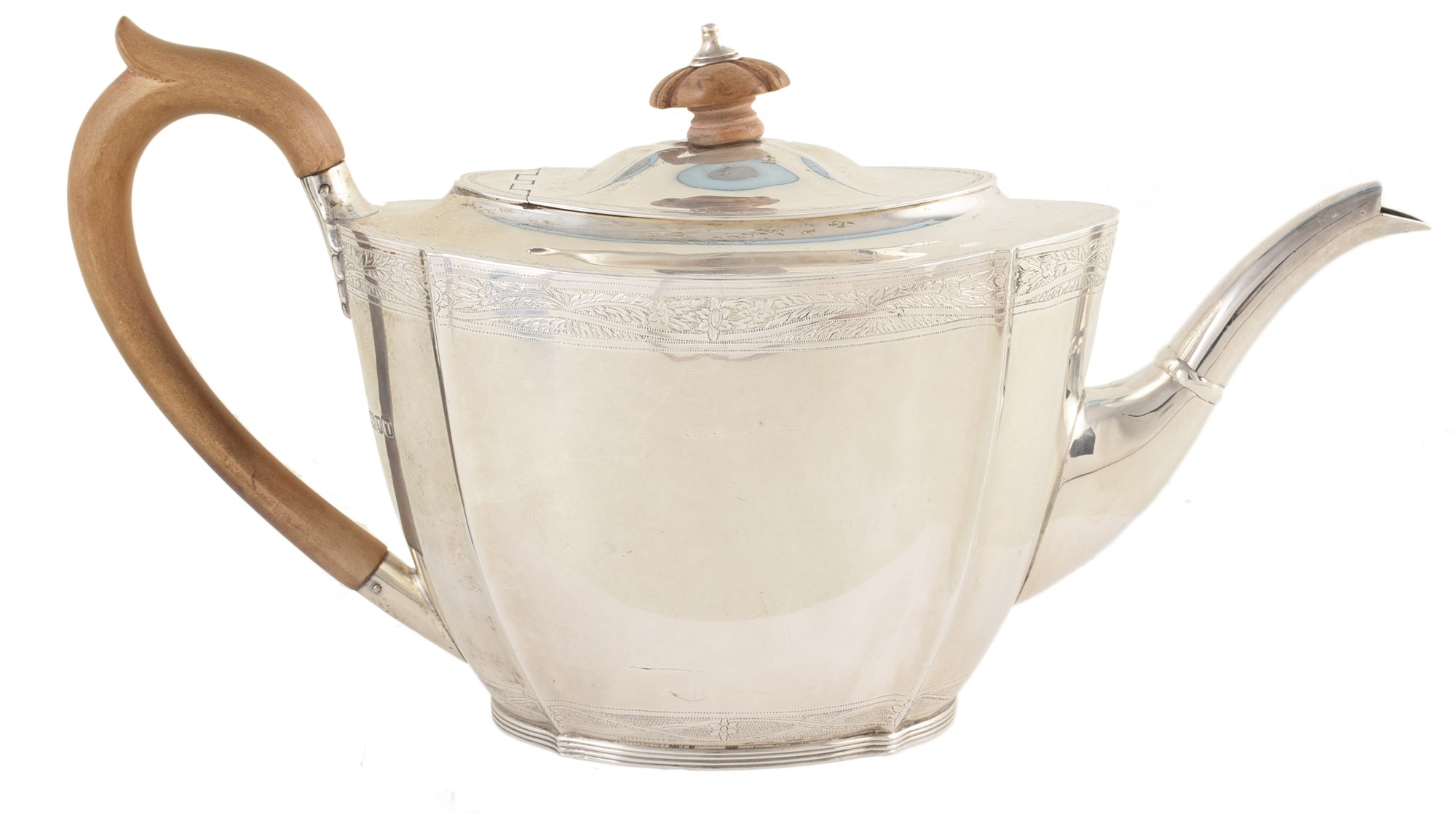 Four-piece silver tea set by Garrard & Co , comprising teapot, hot water jug, sugar bowl and milk - Image 2 of 3