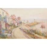 Joseph Hughes Clayton (exh.1891-1929), "Cemaes Bay, Anglesey", signed, watercolour, 34.5 x 53.5cm,