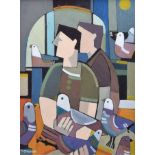 Peter Stanaway (1943-), "The Pigeon Loft", signed, titled and dated 'Dec 2008' on verso, acrylic
