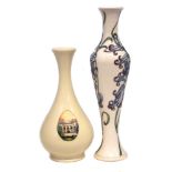 Two Moorcroft vases, one decorated with Bluebell Harmony pattern after Kerry Goodwin, second mark