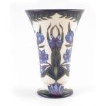 Moorcroft Kaffir Lily vase, after Shirly Hayes, Two Star Membership piece, numbered 325, with box,
