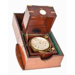 A mid 19th century two-day marine chronometer by Thomas Roberts (34 Strand St. Liverpool). The three