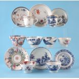 Chinese porcelain, to include two coffee cups, six saucers - one for a chocolate cup, one from the