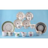 Collection of Coalport circa 1820, to include two low Chelsea ewers, two tea bowls and saucers,