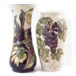 Two Moorcroft vases, one decorated with Comfrey pattern after Philip Gibson, the other a Moorcroft