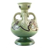 Ault vase designed by Christopher Dresser, with four scrolling handles, shape 319, feint impressed