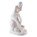 Minton Parian figure of Dorothea after John Bell , with moulded pad marks to side of base and