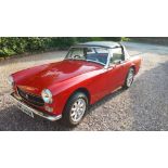 1974 MG Midget, registration number: PMS 449M, chassis number: GANG141981G, engine number: 356. This