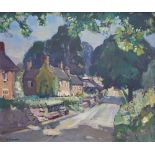 Leonard Richmond (1889-1965), "A Country Lane, Shropshire", signed, titled on artist's label