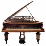 Bechsteine Berlin grand piano, instrument number 10158, rosewood case, iron overstrung frame,