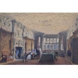 Joseph Nash O.W.S. (1809-1878), "Crewe Hall, Cheshire - The Carved Parlour", signed and dated