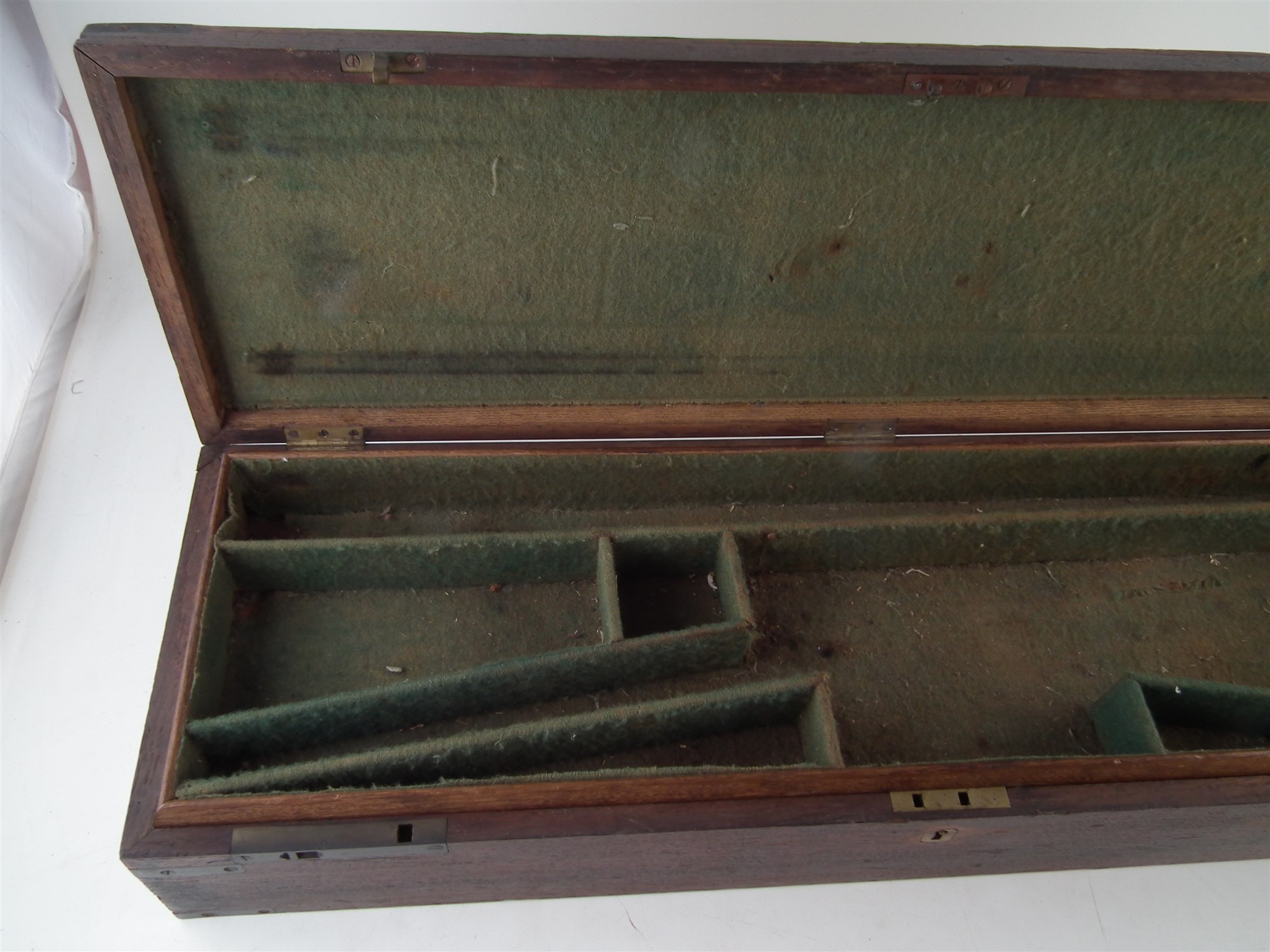 Two oak double gun cases, each fitted out to take a pair of percussion double barrel shotguns, - Image 2 of 17