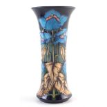 Moorcroft Blue Rhapsody Vase, after Philip Gibson, Moorcroft Collector's club 2001 mark to base,