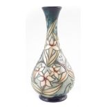 Moorcroft Jasmine vase, after Rachel Bishop, numbered 825, with box, 23cm high For a condition